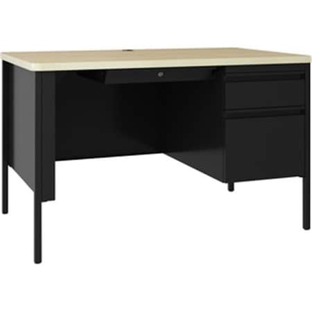 Lorell 48 x 30 in. Fortress Series Right Pedestal Desk LLR66907